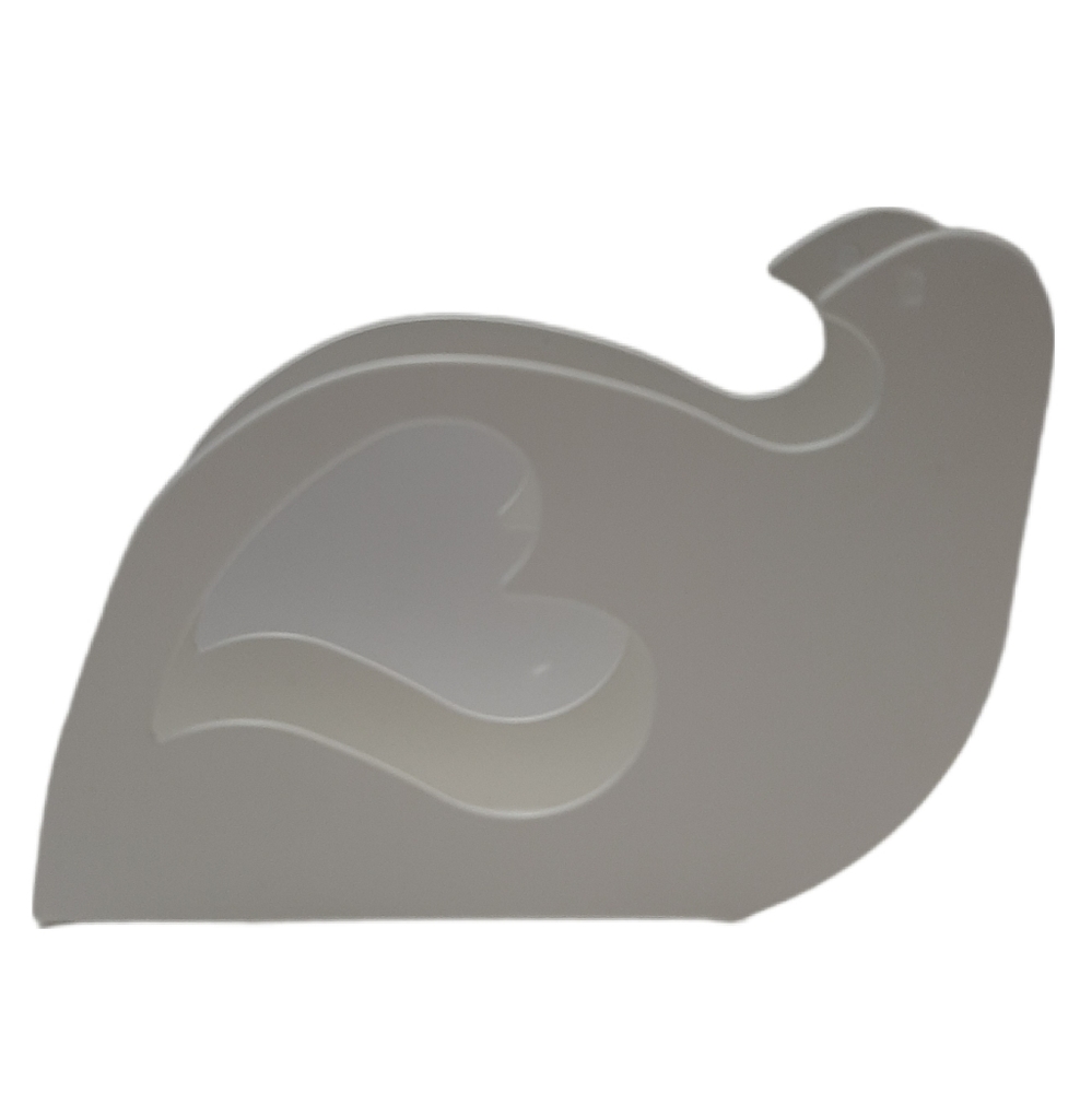 🍒 IKEA Poppig Napkin Holder White Dove Metal Heart Cut-out
